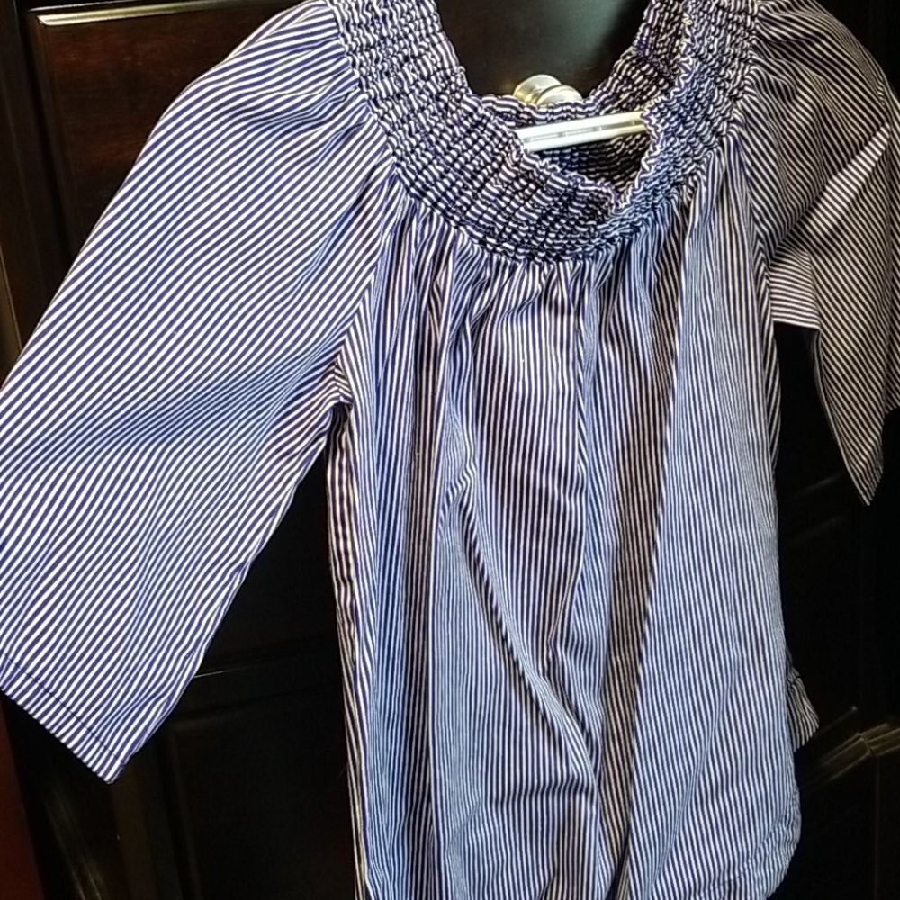NY & Co Pinstripe Blouse